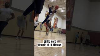 Lil Uzi at La Fitness #liluzivert #blocked #hoopin #whoopty #basketball #lafitness #funny #comedy