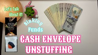 Sinking Funds Cash Envelope Unstuffing & Cash Exchange | Let’s Talk Bonnets and Movies