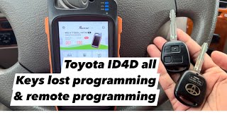 ID4D TOYOTA ALL KEYS LOST PROGRAMMING USING VVDI KEY TOOLS MAX & MINI OBD