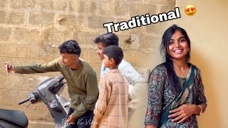 The way she looks in traditional 😍❤️ | #dharwad #hubli #ranebennur #karnataka #bvb #fyp #dailyvlog