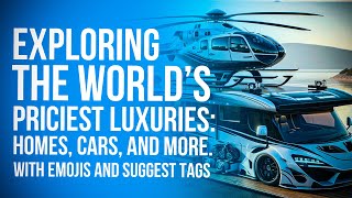 Exploring the World’s Priciest Luxuries: Homes, Cars, and More