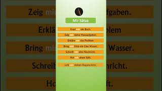 Mir Sätze #learngerman #deutschlernen #GermanForBeginners #germanlessons #foryoupage #foruyou