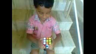 Rubik's cube solved by-4 years boy