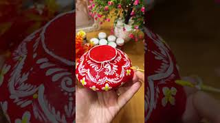 Easy Pradip painting🪔~painting on diya.Acrylic colour.#vlog #youtubeshorts #viralshorts#acrylic