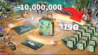 10 million sl, 190 chest and 2 prem vehicles in 3 mins