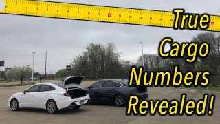 2023 Honda Accord VS 2023 Hyundai Sonata - True Cargo Capacity Given In Inches