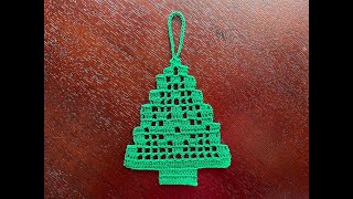 Tree Ornament, Filet Crochet, #2