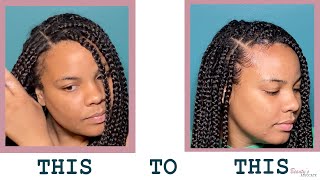 Make Your Box Braids Look New! NO RE-BRAIDING!!