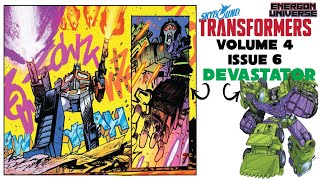 Devastator Battles Optimus Prime Transformers Volume 4 Issue 6 Skybound Comic Book Summary