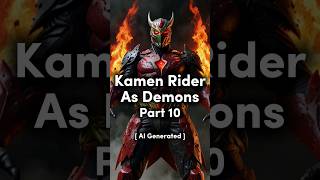 Ai Draws Kamen Rider As Demons! Part 10 ❤️‍🔥 #ai #aiart #demon #monster