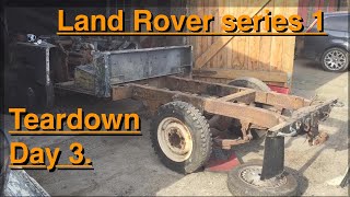 Land rover series 1(107). Ep3. Body removal. (Teardown Day 3)