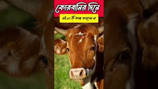 কোরবানির দিনে ১০ টি কাজ করবেন না # tendingshorts #youtubeshorts #shots #cow