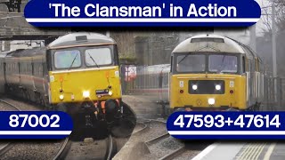 87002, 47593 & 47614 | 'The Clansman' in Action (26/02/2022)