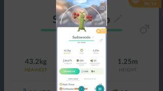 Transferring a shiny Sudowoodo in Pokemon GO