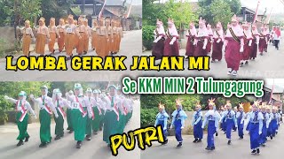 LOMBA BARIS PUTRI se KKM MIN 2 Tulungagung di Tiudan