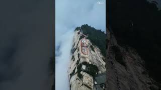 Challenging the Interest of Climbing in the Clouds # China Tourism # Travel # Beautiful Scenery