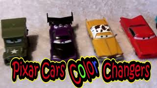 Pixar Cars Color Changers with McQueen, Boost Doc Mater Sarge and Ramone