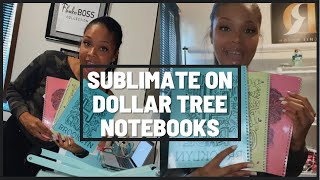 Sublimating On Dollar Tree Notebooks Tutorial | Sublimation using Glitter Notebooks