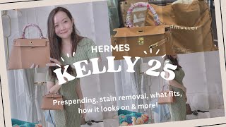 Hermes Kelly 25 my best lux purchase - cleaning stains, my prespend & next quota bag 😍