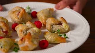 Brie and Raspberry en Croute and Spanakopita