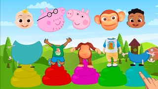 COCOMELON & Peppa Pig -  Match the Head