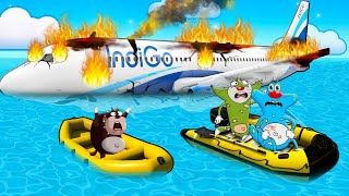 Roblox Oggy Crash Landing In Middle Of The Ocean With Jack In Cabin Crew Simulator