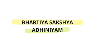 BHARTIYA SAKSHYA ADHINIYAM || sec 1&2 #law #advocate #lawyer #study #education #english #motivation