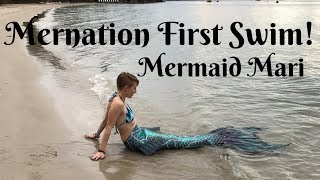 Mermaid Mari's First Swim in Mernation Silicone Tail