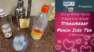 How to Make Strawberry Peach Iced Tea using White Tea, Non Alcoholic Beverages & Mocktails Recipe