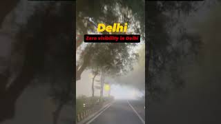 Delhi Choking in Pollution: Zero Visibility, Health Crisis! 🌫️🚨 #DelhiPollution #AirQuality #Smog