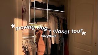 MOVING VLOG + CLOSET TOUR | VLOGMAS DAY 5