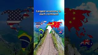 Largest economy in each continent #countries #geography #subscribe #views #mapping #shorts￼