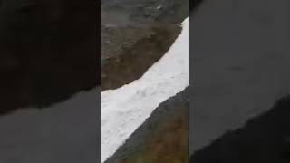 Snow avalanche at Kistawar Jammu Kashmir Glacier flow