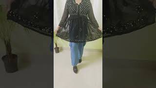 short Chikankari kurti from Meesho