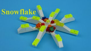 DIY Lego Snowflake - How to build with lego blocks (DIY and TUTORIAL)