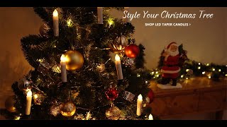 Homemory Christmas LED Taper Candle | Your Christmas Tree Candle|Christmas Decor | LED Window Candle