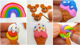 🌈🍦🧁🍭🐻 Cute clay !! seru membuat berbagai bentuk dari mainan clay polymer