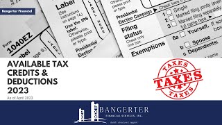 Available Tax Credits and Deductions for 2023