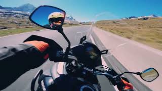 Motorradfahren am Passo Gavia , Part2 , Suzuki V-Strom, Kaiserwetter