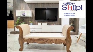 #YT60 Shilpi Wooden Couch Settee Sofa Two Seater Sofa for Living Room Teak wood Chair Lounge Diwan