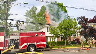 Moonachie, NJ Fire Department 2nd Alarm House Fire