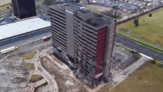 North Park Plaza Skyscraper Implosion filmed with Phantom 2 Drone Southfield, MI USA - Demolition