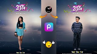 Happy new year 2024 photo editing PicsArt | New year 2024 photo editing | PicsArt editing