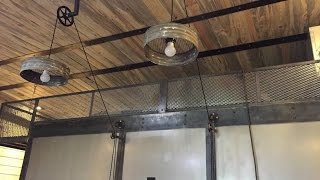 shop update - pulley lights