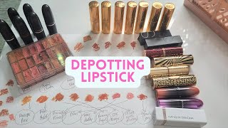 DEPOTTING LIPSTICKS | How to condense your kit