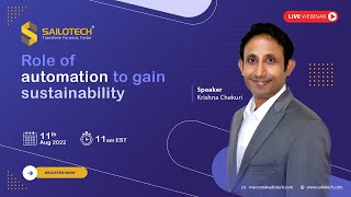 Role of automation to gain sustainability I Sailotech Live Webinar I 11th August'2022