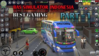 BAS SIMULATOR INDONESIA ||  off road tipper Heavy Bas driving 🎮 💕||  PART - 1