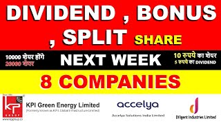 RS 40 DIVIDEND | 30 SEP – 4 OCT | 8+ Stocks Declared bonus dividend Split with Ex Date Record Date