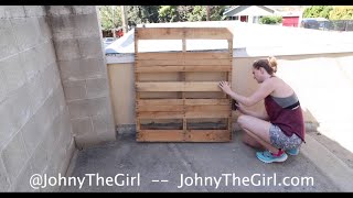 JohnyTheGirl's DIY Pallet Garden - Step 1, Sanding!