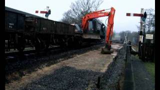 Removing the old ballast - Sheffield Park 24-01-2012